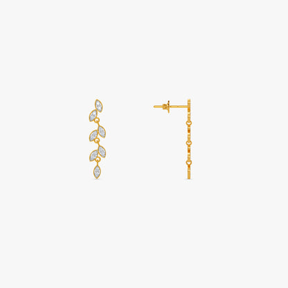 Gold Moonline Glow Lab Grown Diamond Earrings