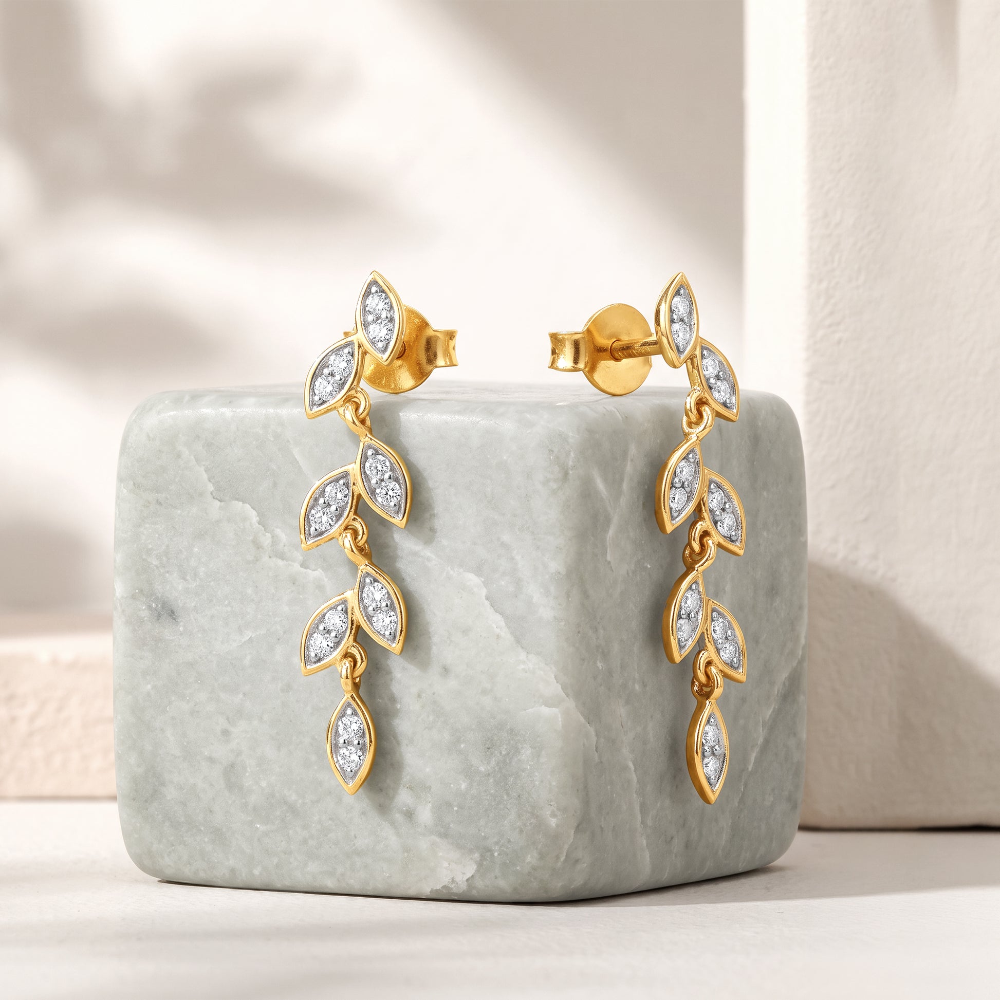 Gold Moonline Glow Lab Grown Diamond Earrings