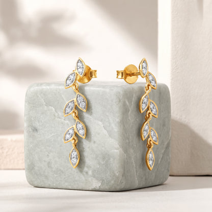 Gold Moonline Glow Lab Grown Diamond Earrings