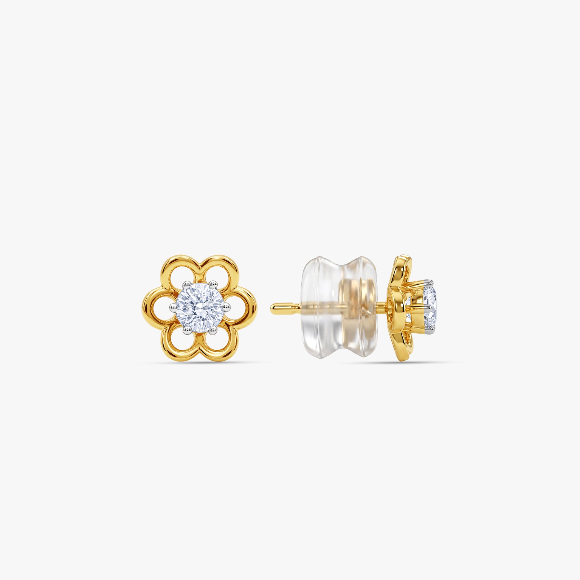 Gold Blooming Solstice Lab Grown Diamond Earrings