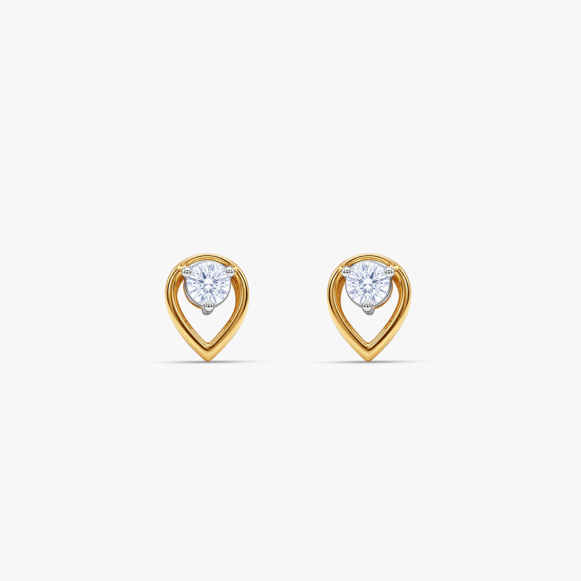 Gold Whisper Pear Lab Grown Diamond Earrings