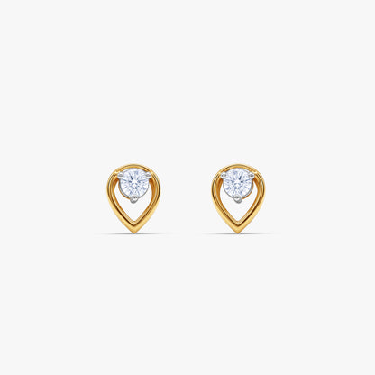 Gold Whisper Pear Lab Grown Diamond Earrings