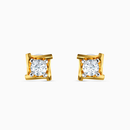 Gold Quadra Shine Lab Grown Diamond Earrings