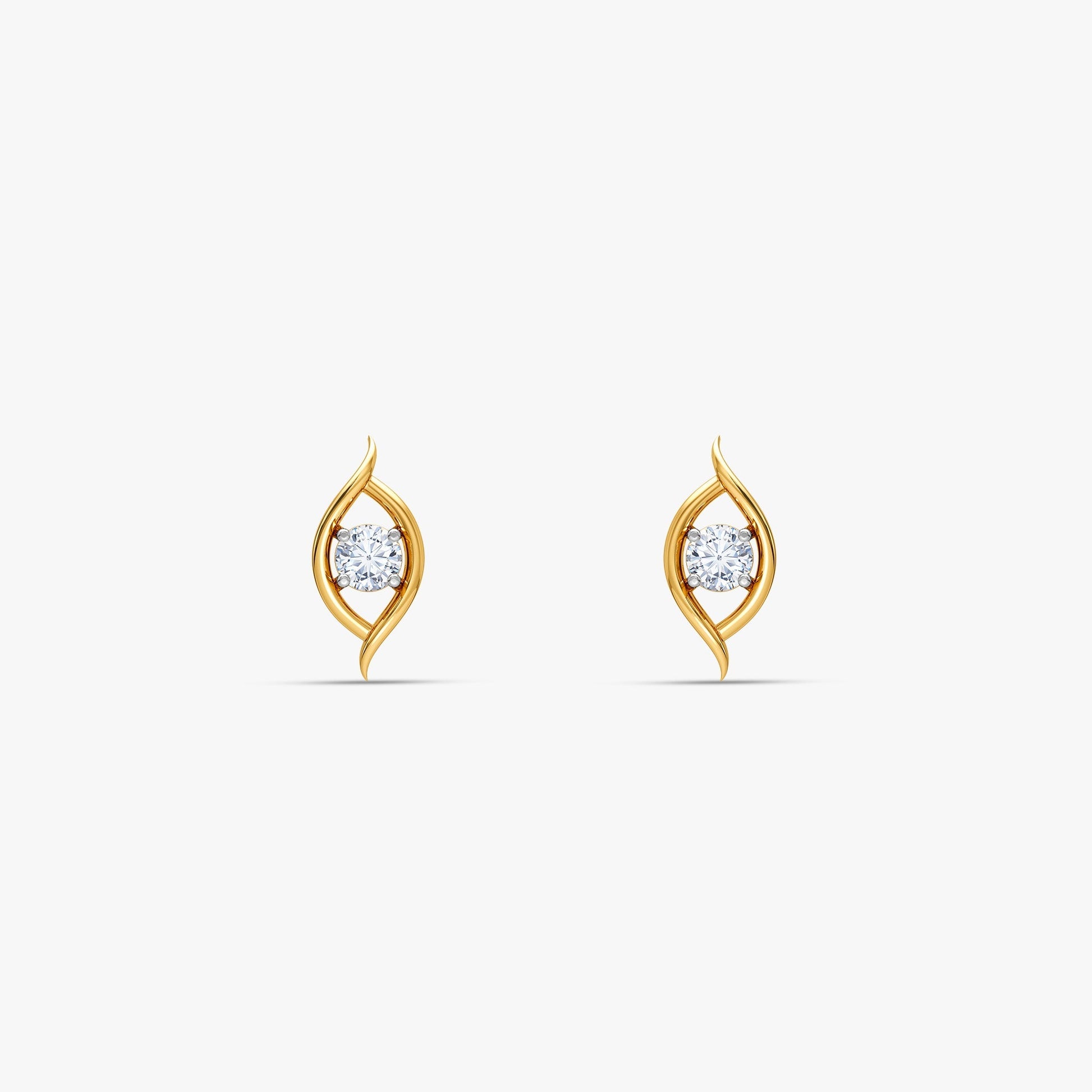 Gold Lunar Grace Lab Grown Diamond Earrings