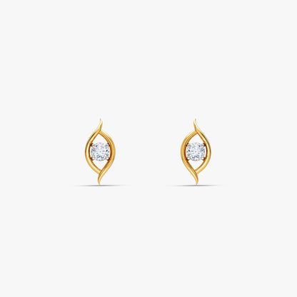 Gold Lunar Grace Lab Grown Diamond Earrings