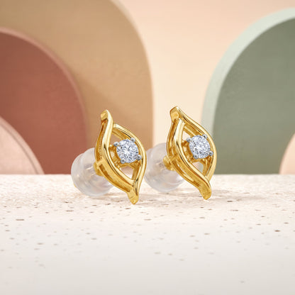 Gold Lunar Grace Lab Grown Diamond Earrings
