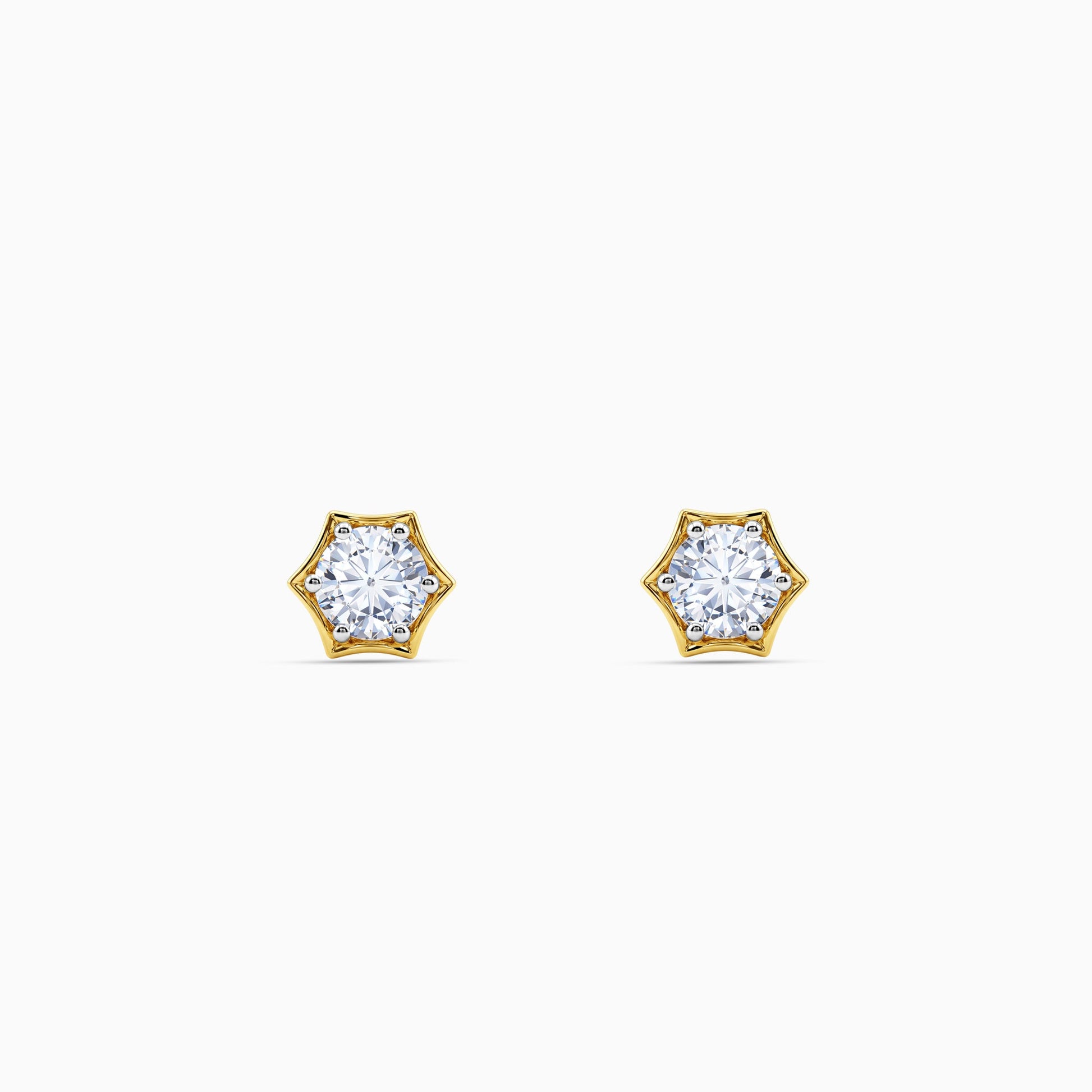 Gold Starlit Embrace Lab Grown Diamond Studs