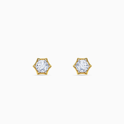 Gold Starlit Embrace Lab Grown Diamond Studs