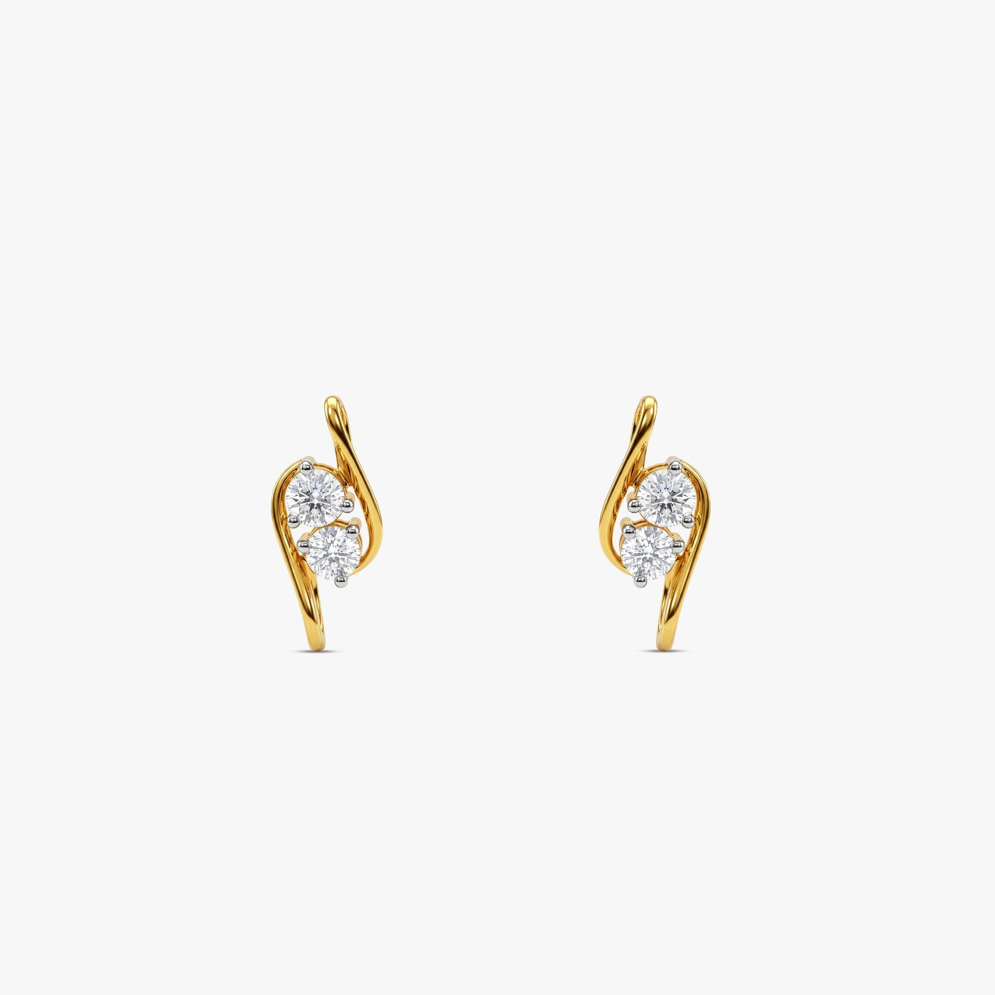 Gold Starburst Lab Grown Diamond Earrings