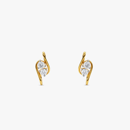 Gold Starburst Lab Grown Diamond Earrings