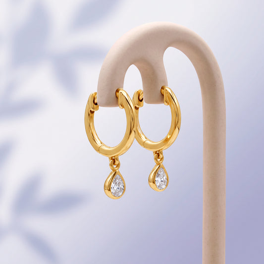Gold Colette Lab Grown Diamond Hoop Earrings