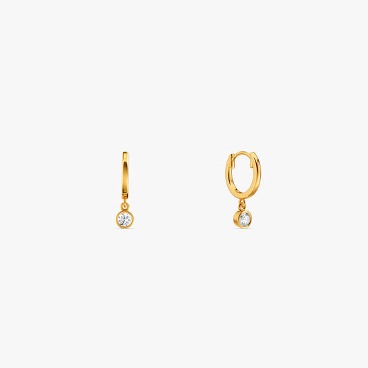 Gold Ixia Lab Grown Diamond Hoop Earrings