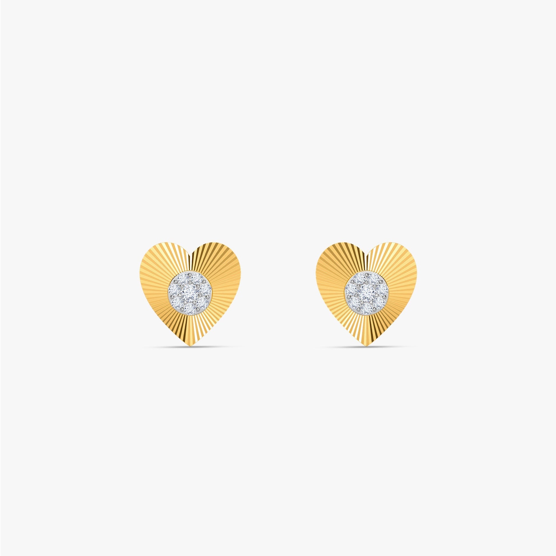 Gold Hearts Promise Lab Grown Diamond Earrings