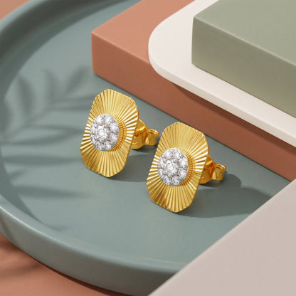 Gold Evienne Lab Grown Diamond Earrings