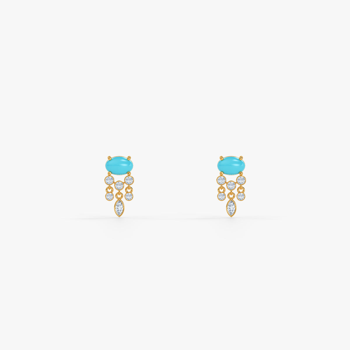 Gold Aruna Lab Grown Diamond Earrings