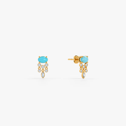 Gold Aruna Lab Grown Diamond Earrings