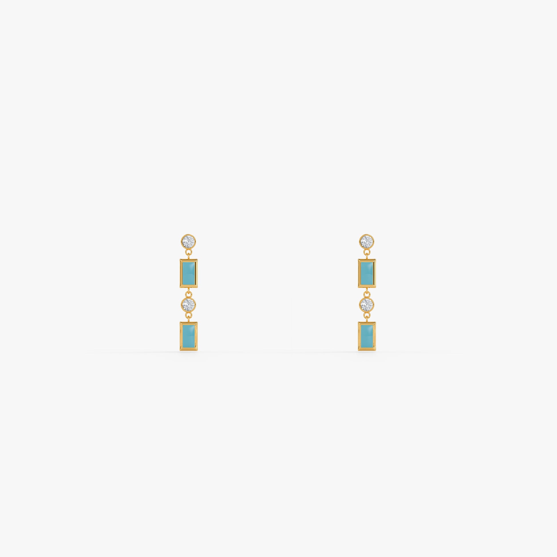 Gold Nakshatra Lab Grown Diamond Earrings
