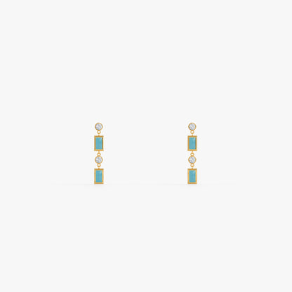 Gold Nakshatra Lab Grown Diamond Earrings