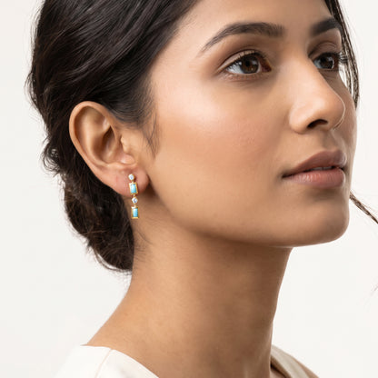 Gold Nakshatra Lab Grown Diamond Earrings