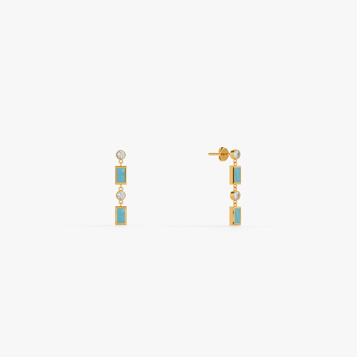 Gold Nakshatra Lab Grown Diamond Earrings