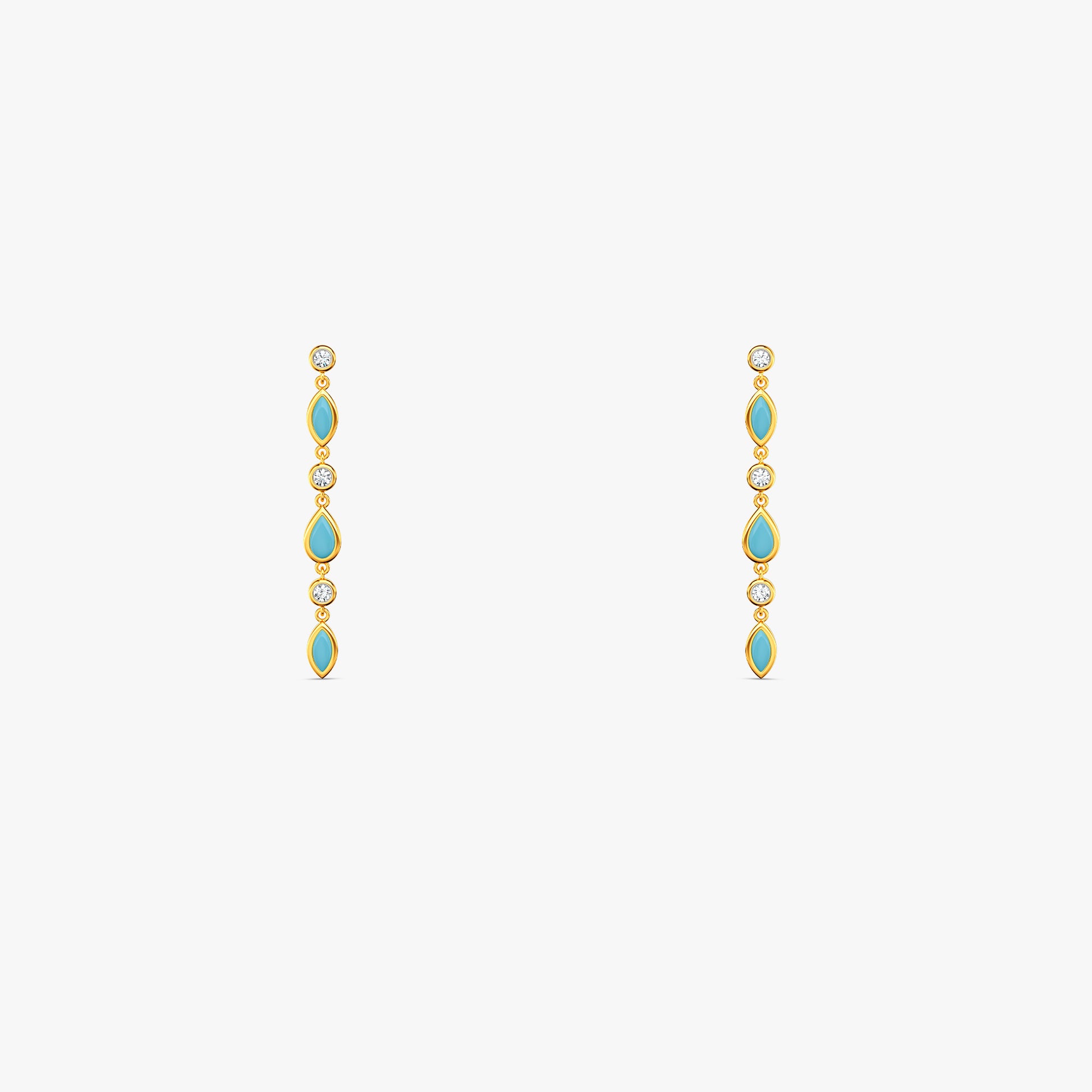 Gold Neel Lab Grown Diamond Earrings