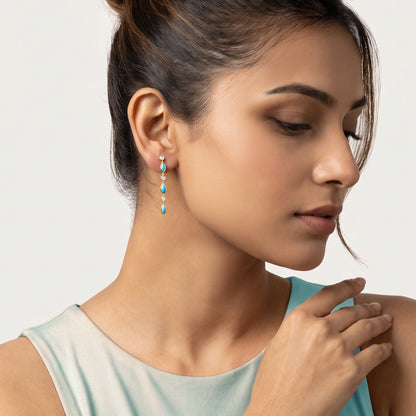 Gold Neel Lab Grown Diamond Earrings