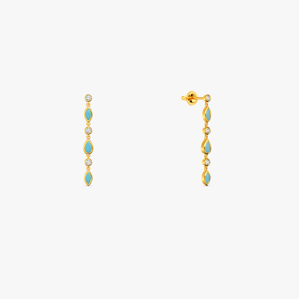 Gold Neel Lab Grown Diamond Earrings