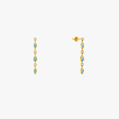 Gold Neel Lab Grown Diamond Earrings