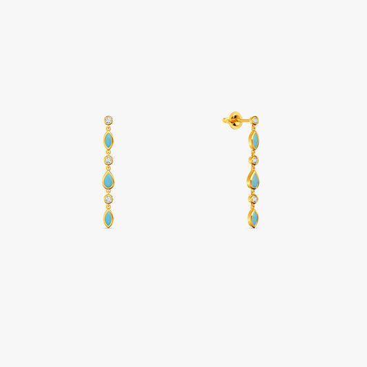 Gold Neel Lab Grown Diamond Earrings