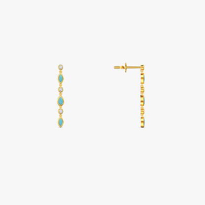 Gold Neel Lab Grown Diamond Earrings