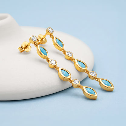 Gold Neel Lab Grown Diamond Earrings