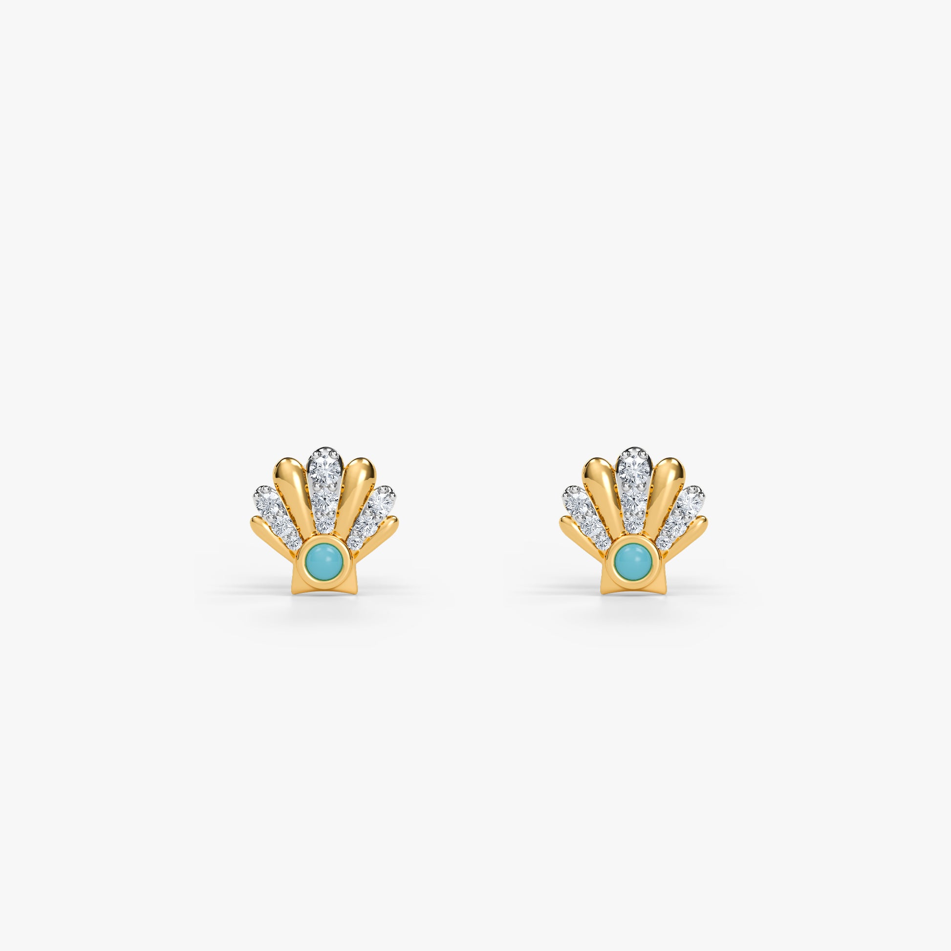 Gold Chandra Lab Grown Diamond Earrings