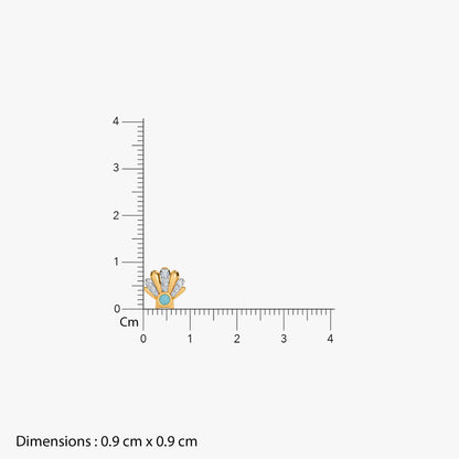 Gold Chandra Lab Grown Diamond Earrings