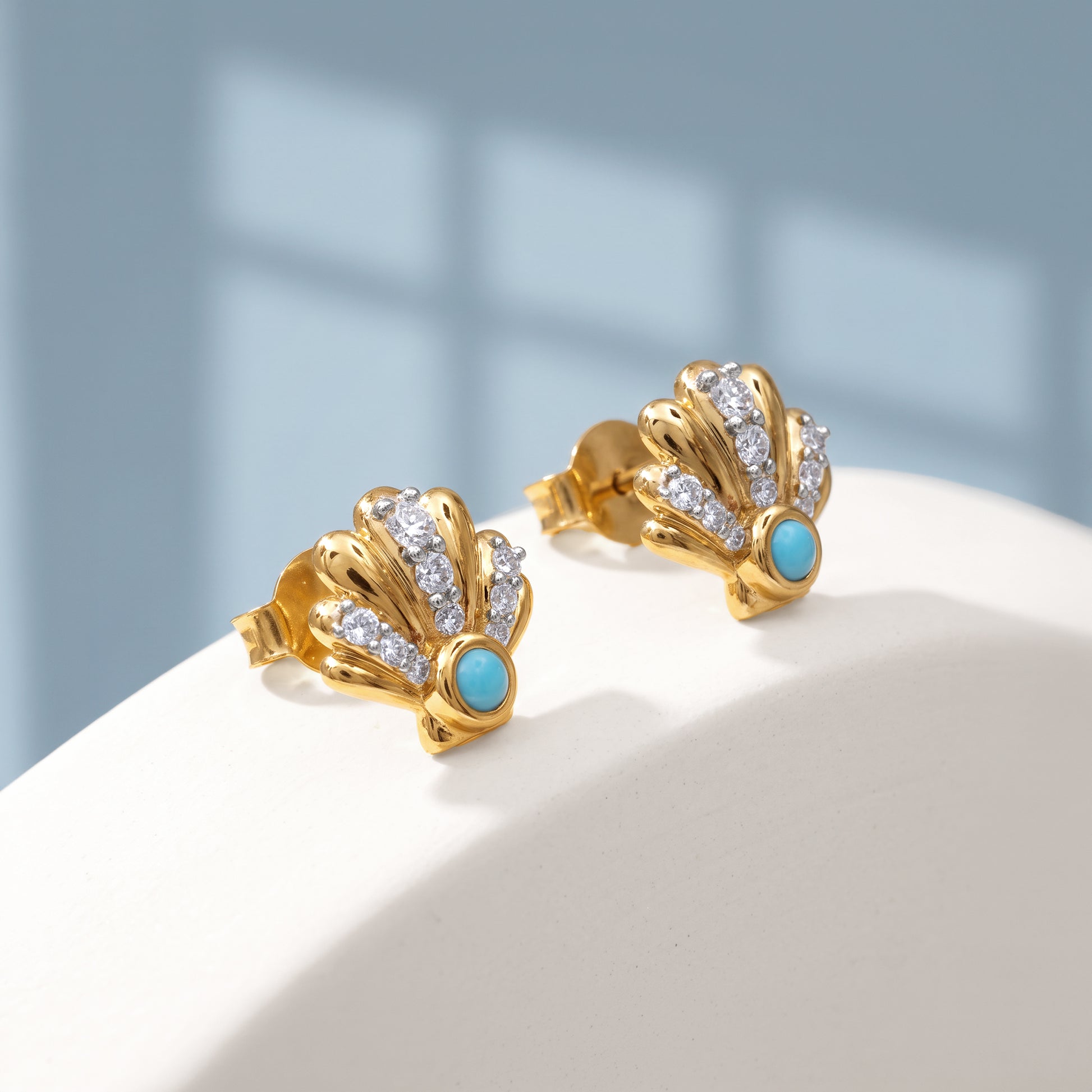 Gold Chandra Lab Grown Diamond Earrings