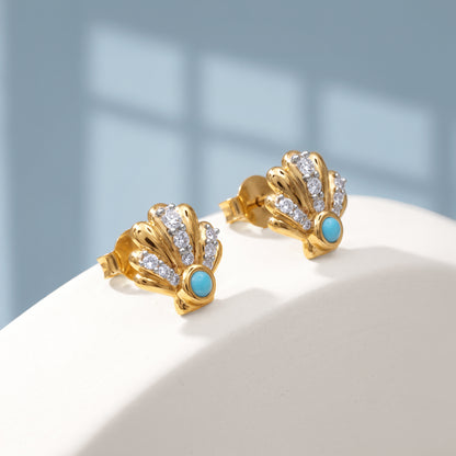 Gold Chandra Lab Grown Diamond Earrings
