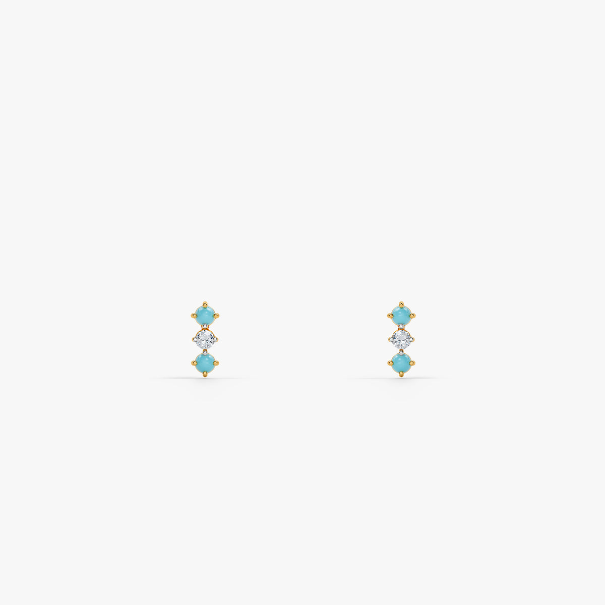 Gold Dhruv Lab Grown Diamond Earrings