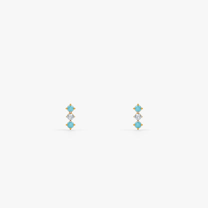 Gold Dhruv Lab Grown Diamond Earrings