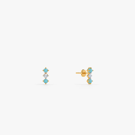 Gold Dhruv Lab Grown Diamond Earrings