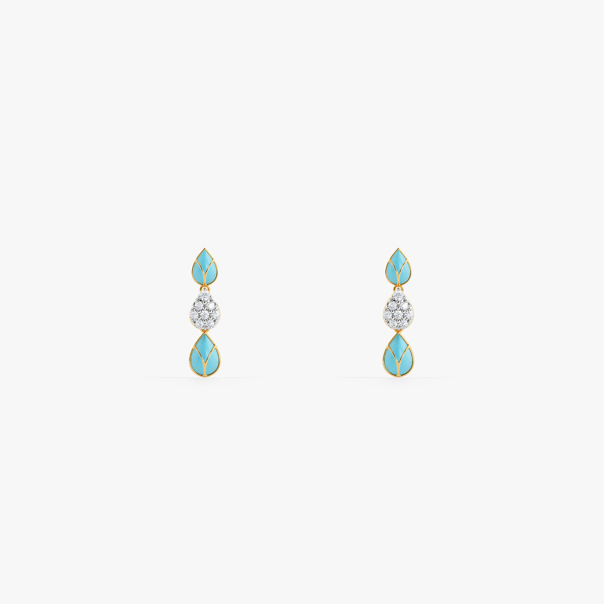 Gold Sama Lab Grown Diamond Earrings