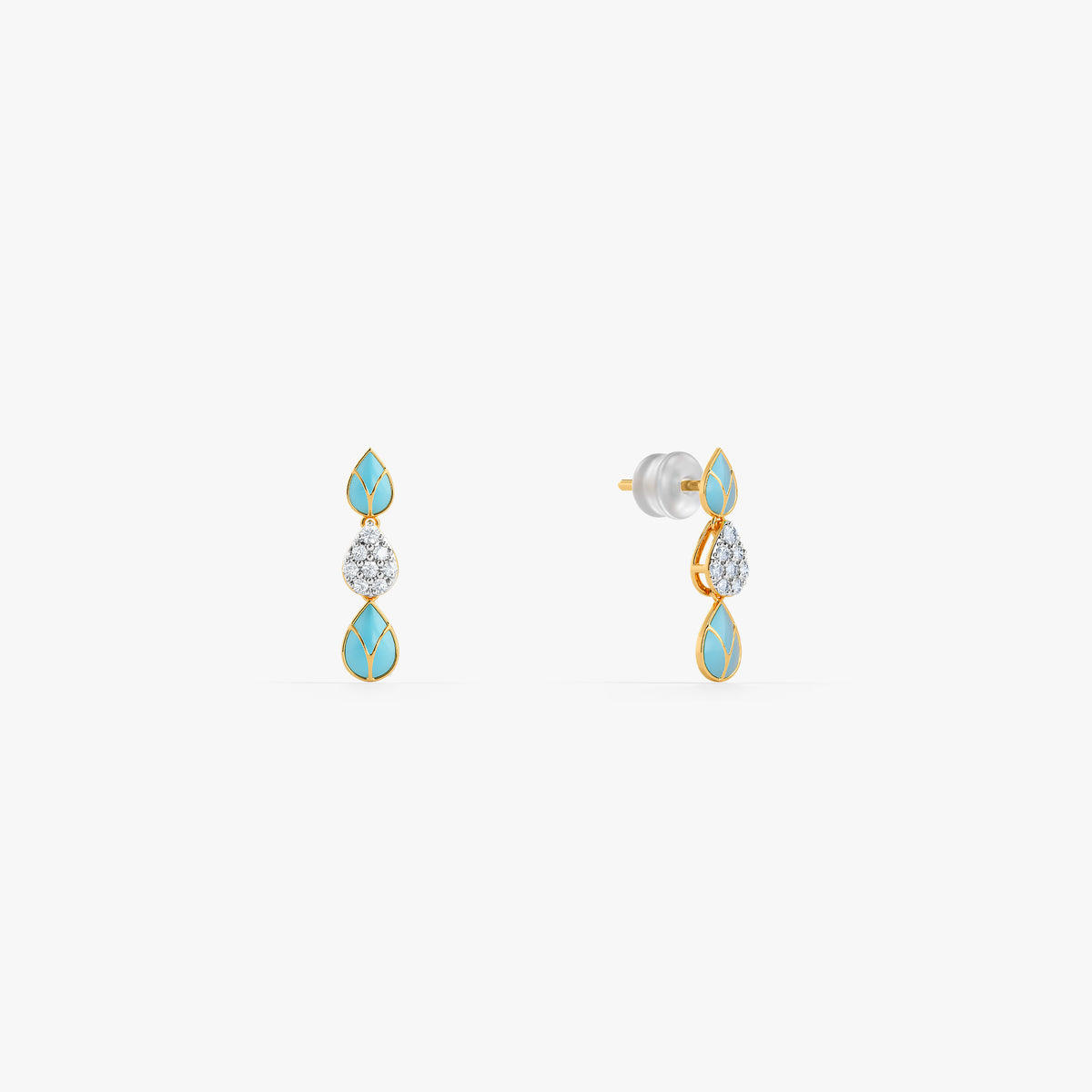 Gold Sama Lab Grown Diamond Earrings
