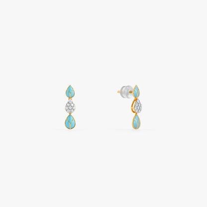 Gold Sama Lab Grown Diamond Earrings