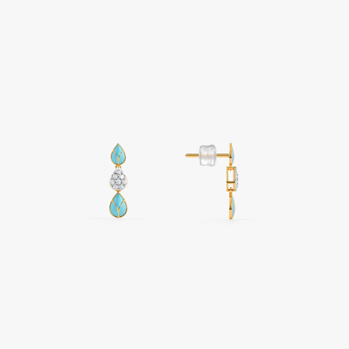 Gold Sama Lab Grown Diamond Earrings