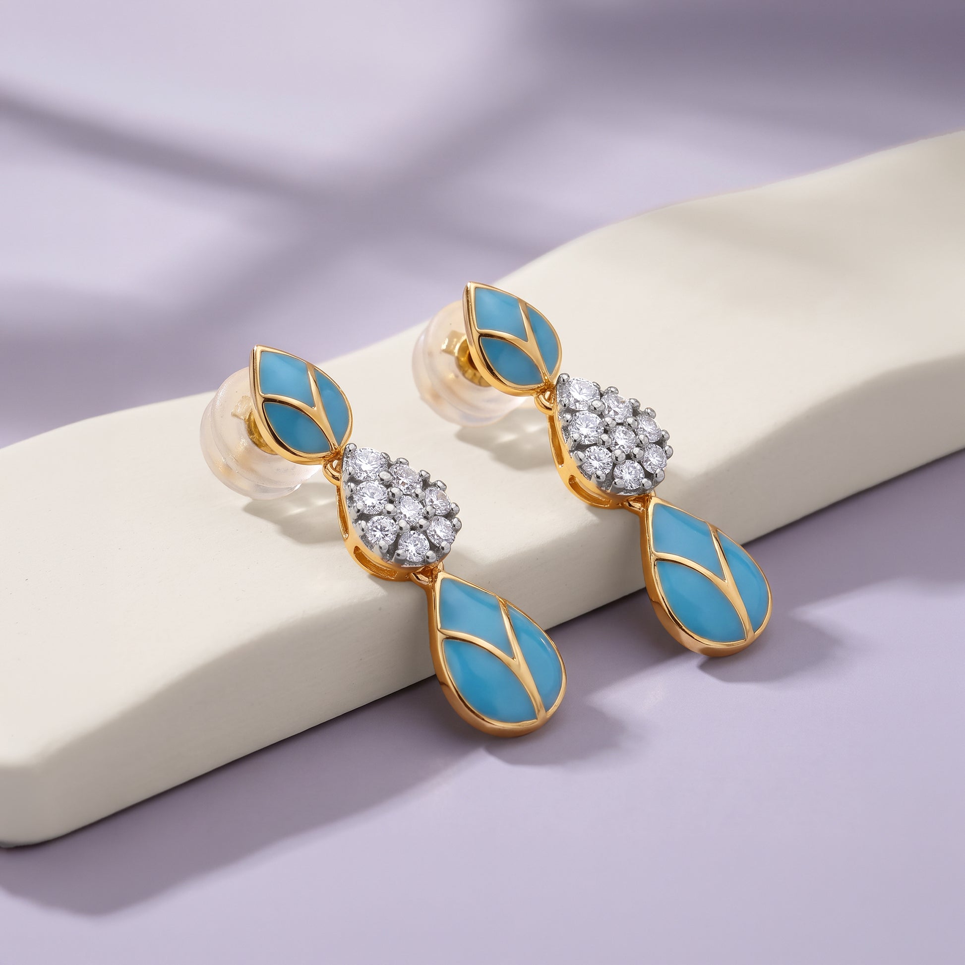 Gold Sama Lab Grown Diamond Earrings
