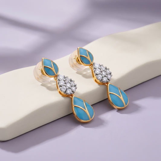 Gold Sama Lab Grown Diamond Earrings