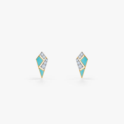 Gold Mahtaab Lab Grown Diamond Studs