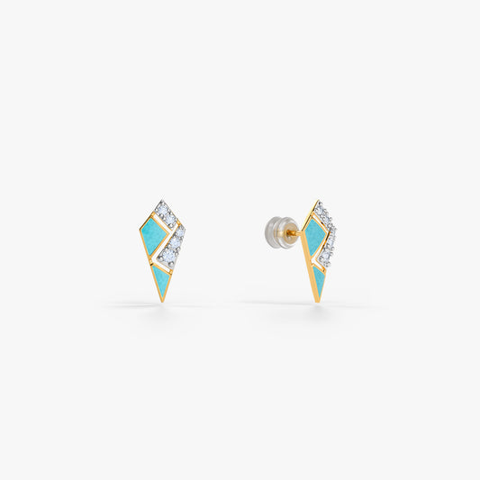Gold Mahtaab Lab Grown Diamond Studs