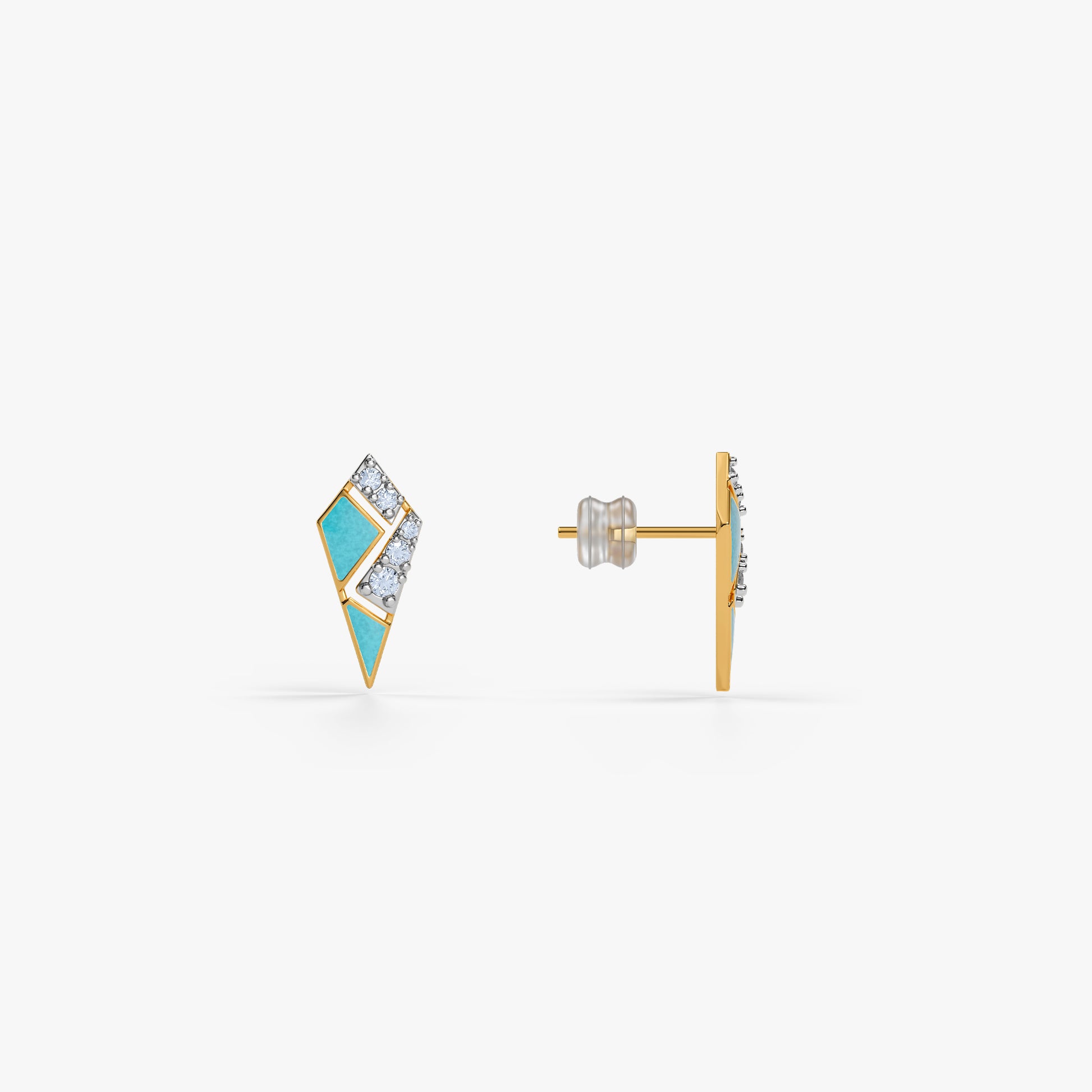 Gold Mahtaab Lab Grown Diamond Studs