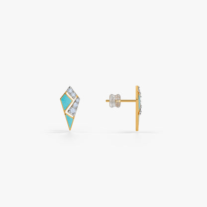 Gold Mahtaab Lab Grown Diamond Studs