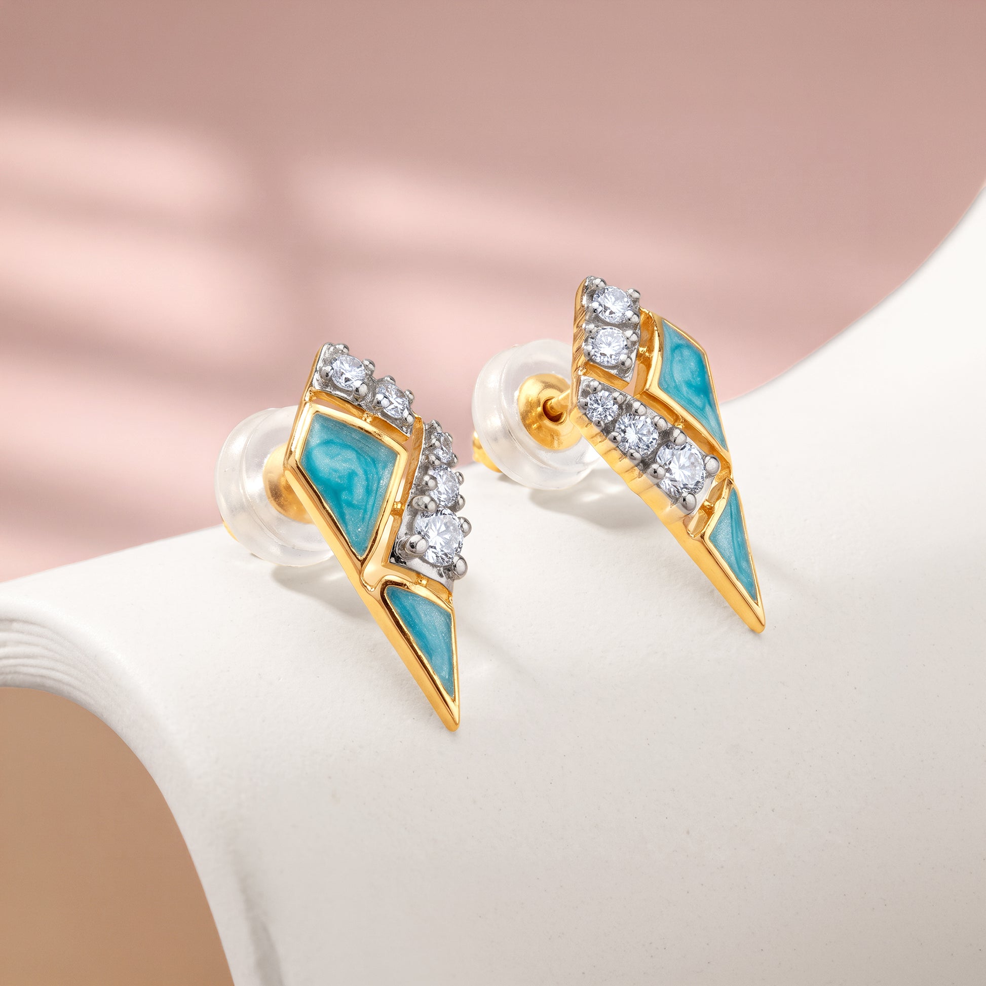 Gold Mahtaab Lab Grown Diamond Studs