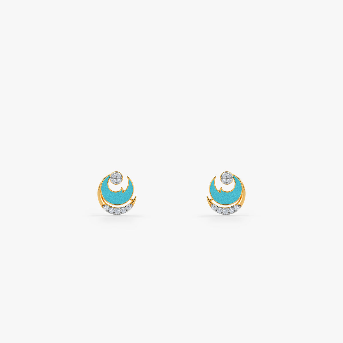 Gold Vyom Lab Grown Diamond Earrings